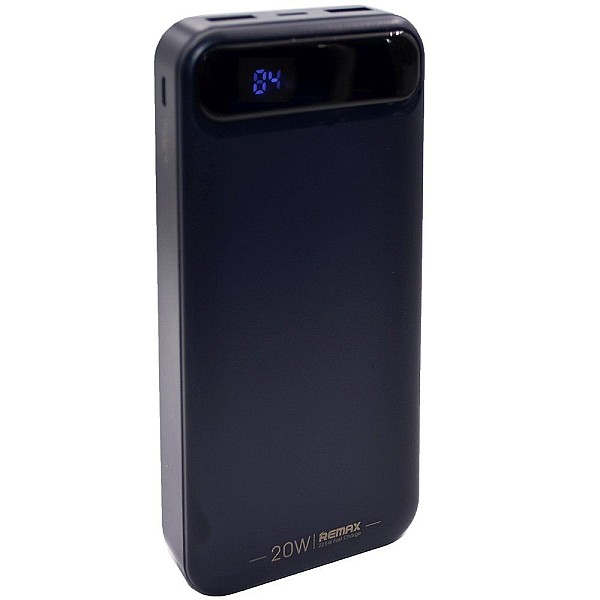 Remax RPP-521 Power Bank 20000mAh 20W με 2 Θύρες USB-A και Θύρα USB-C Power Delivery μαύρο