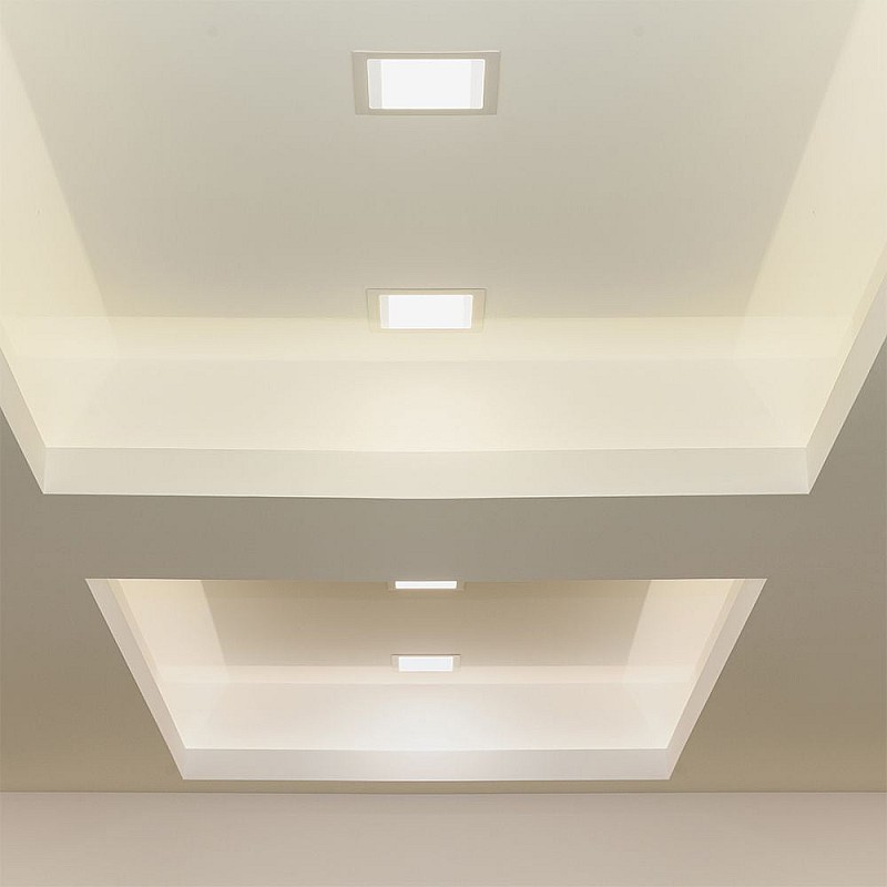 LED mini Πάνελ Φωτιστικό Οροφής χωνευτό Τετράγωνο 18Watt Φυσικό λευκό 4000K 10487 V-TAC 