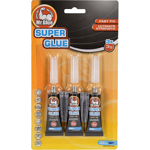 Super Glue Κόλλα στιγμής 3gr 113100090 Mr.Glue 3 τεμάχια