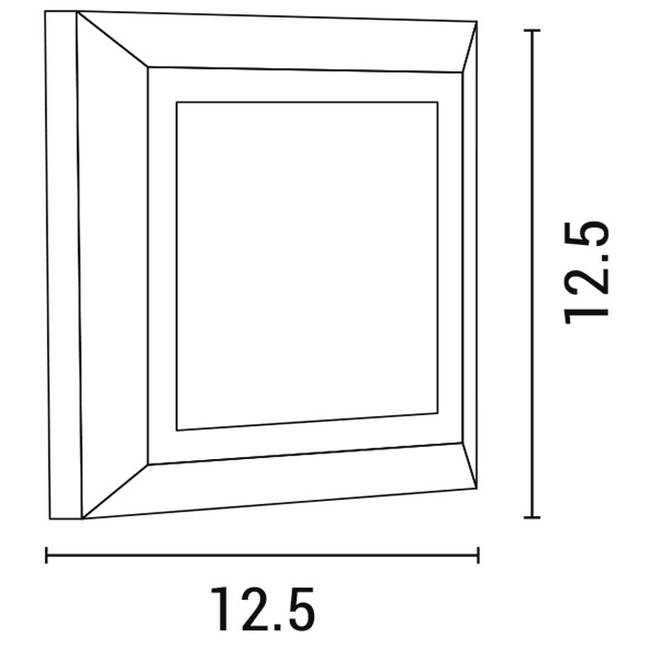 Φωτιστικό LED επίτοιχο Slim 125x125mm 3W  Θερμό λευκό 3000K Λευκό Pro 145-52004 Eurolamp