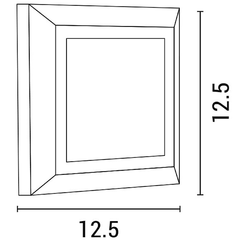 Φωτιστικό LED επίτοιχο Slim 125x125mm 3W  Θερμό λευκό 3000K Λευκό Pro 145-52004 Eurolamp