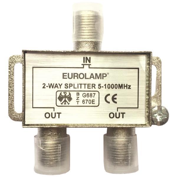 2-way splitter TV/SAT επιγείου σήματος τύπου F 5-1000MHZ 147-10120 Eurolamp
