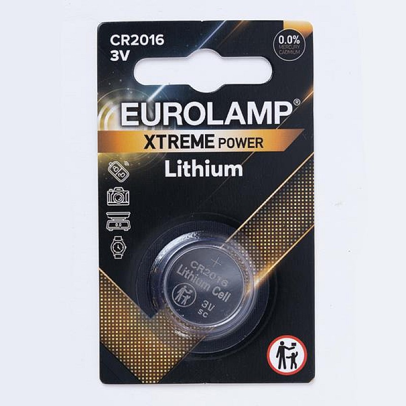 EUROLAMP XTREME Μπαταρία Λιθίου 3V CR2016 147-24132 1 τεμάχιο