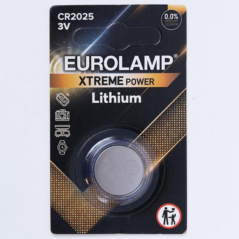 EUROLAMP XTREME Μπαταρία Λιθίου 3V CR2025 147-24131 1 τεμάχιο