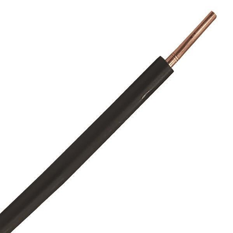 Mονόκλωνο καλώδιο 1 x 1.50 mm²  HO7V-U PVC (ΝΥΑ) μαύρο 150-13310 Wairel