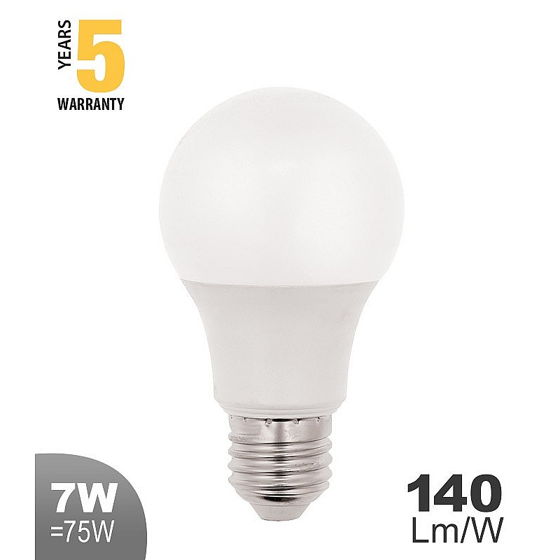 Λαμπτήρας Led E27 A60 7Watt Ψυχρό Λευκό 6400K SUPREME 1519560 VITO