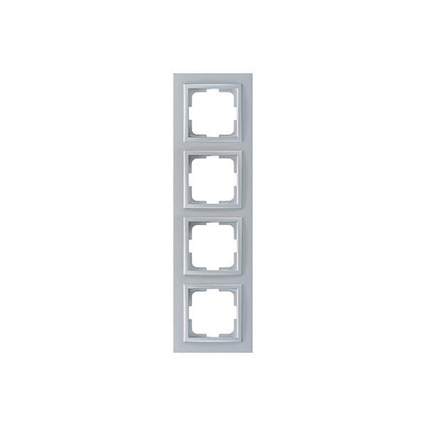 Πλαίσιο 4 θέσεων Ασημί 152-10483 MONO ELECTRIC Despina by Eurolamp