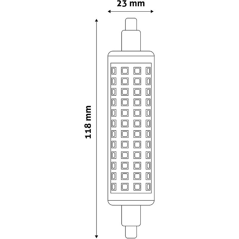 Λαμπτήρας LED προβολέα 10watt R7S Ψυχρό λευκό 118mm 910lm Dimmable ABR7SCW10W-D Avide 