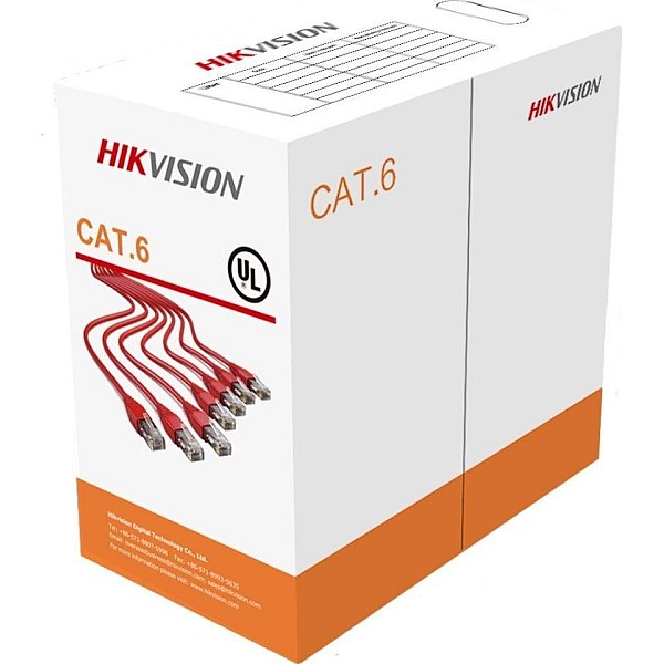 Hikvision U/UTP Cat.6 Cable 305m Πορτοκαλί΄ (DS-1LN6-UE) Καλώδιο δικτύου 1 μέτρο