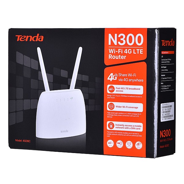 Tenda 4G06C Ασύρματο 4G Router με 2 Θύρες Ethernet