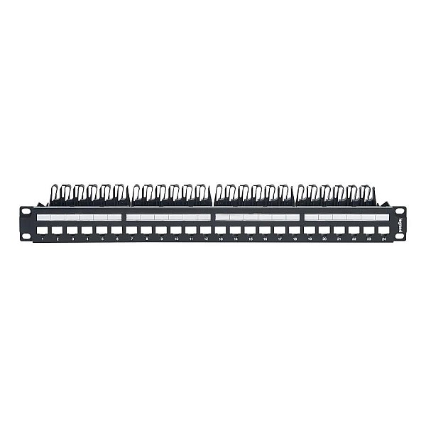  Keystone patch panel 19" 24 x RJ45 κατηγορίας 5e, 6 ή 6A μαύρο Linkeo C Legrand 632850