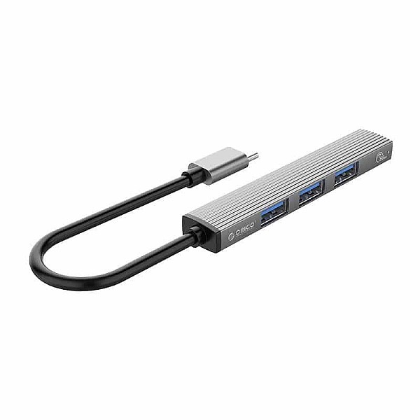 Orico USB 3.0 Hub 4 Θυρών με σύνδεση USB-C Γκρι  Orico USB 3.0 Hub 4 Θυρών με σύνδεση USB-C Γκρι AH-A13-GY-BP 