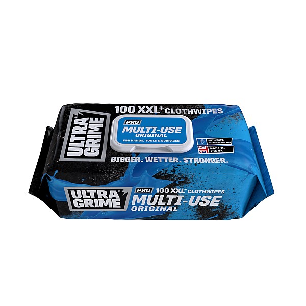 UltraGrime® Pro Multiuse Υγρά μαντήλια καθαρισμού Εργαλείων & Χεριών XXL 100 τμχ