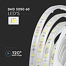 Tαινία LED DC:24V SMD5050 10W/m IP65 6500K χρωματισμός Ψυχρό λευκό αδιάβροχη 5 μέτρα V-TAC 212564