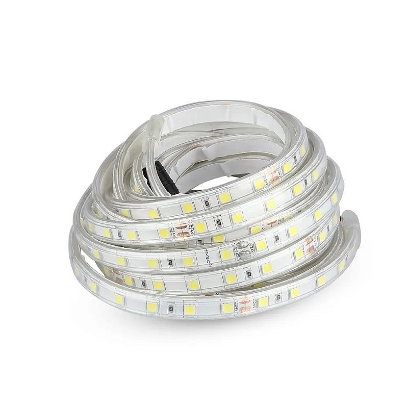 Tαινία LED DC:24V SMD5050 10W/m IP65 6500K χρωματισμός Ψυχρό λευκό αδιάβροχη 5 μέτρα V-TAC 212564