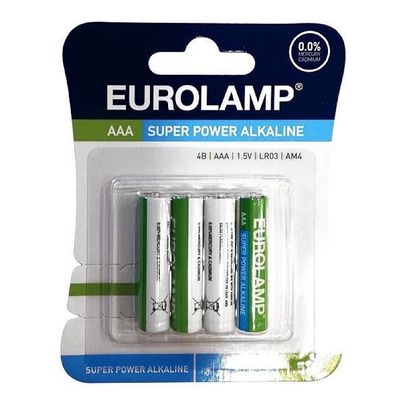 EUROLAMP Super Power Αλκαλική Μπαταρία LR3/1.5V AAA 4 τεμάχια 147-24100