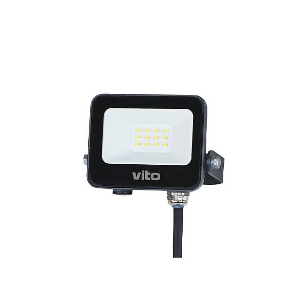 Προβολέας LED SMD 10W Φυσικό Λευκό  IP65 Μαύρος SAVA 3022520 VITO