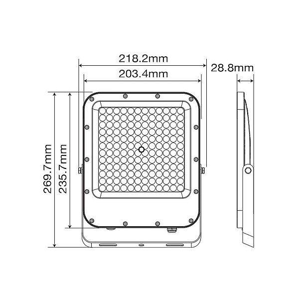 Προβολέας LED SMD 100W 11800Lm Φυσικό Λευκό 4000Κ IP65 Γκρι RONA 3022780 VITO