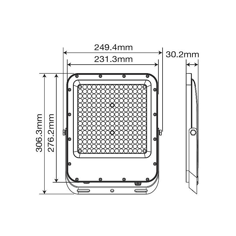 Προβολέας LED SMD 150W 18000Lm Ψυχρό Λευκό 6000Κ IP65 Γκρι RONA 3022800 VITO