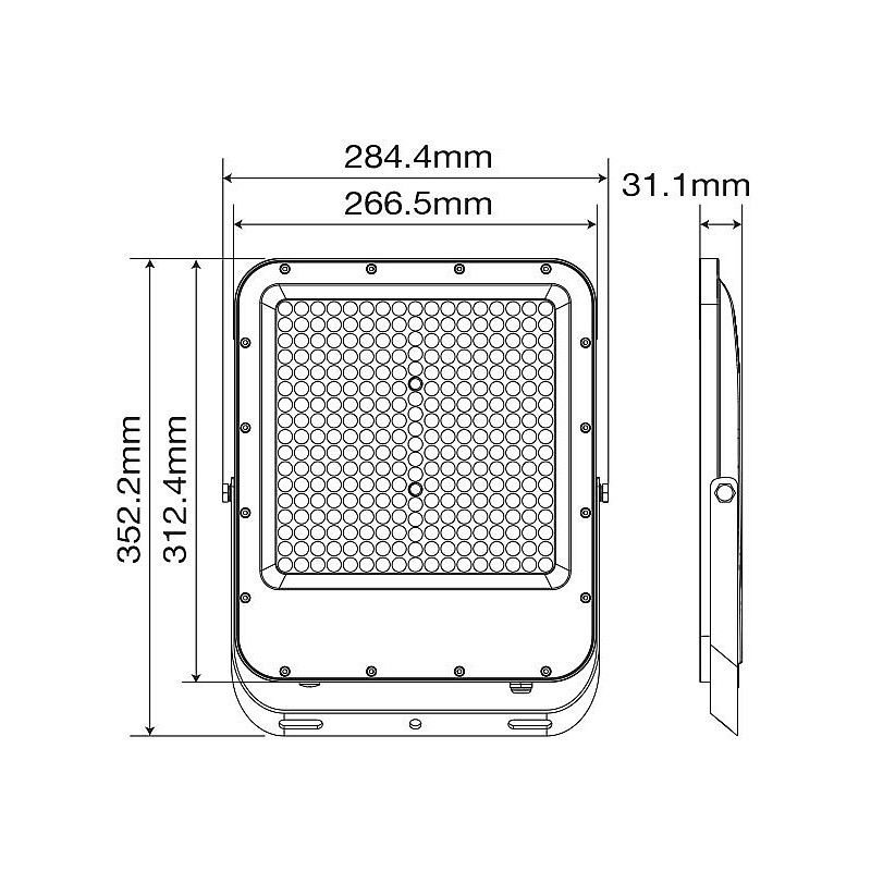 Προβολέας LED SMD 200W 24000Lm Ψυχρό Λευκό 6000Κ IP65 Γκρι RONA 3022810 VITO