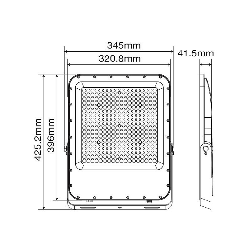 Προβολέας LED SMD 300W 36000Lm Ψυχρό Λευκό 6000Κ IP65 Γκρι RONA 3022820 VITO