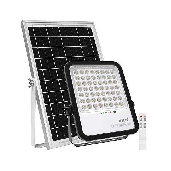 Ηλιακός Προβολέας LED SMD 250W 6000K Μαύρος IP65 SAHARA 3210220 VITO