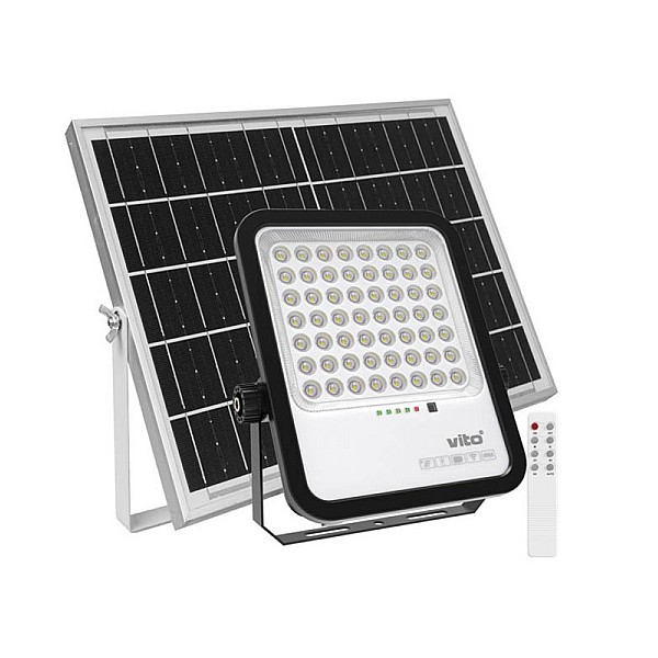 Ηλιακός Προβολέας LED SMD 300W 6000K Μαύρος IP65 SAHARA 3210230 VITO