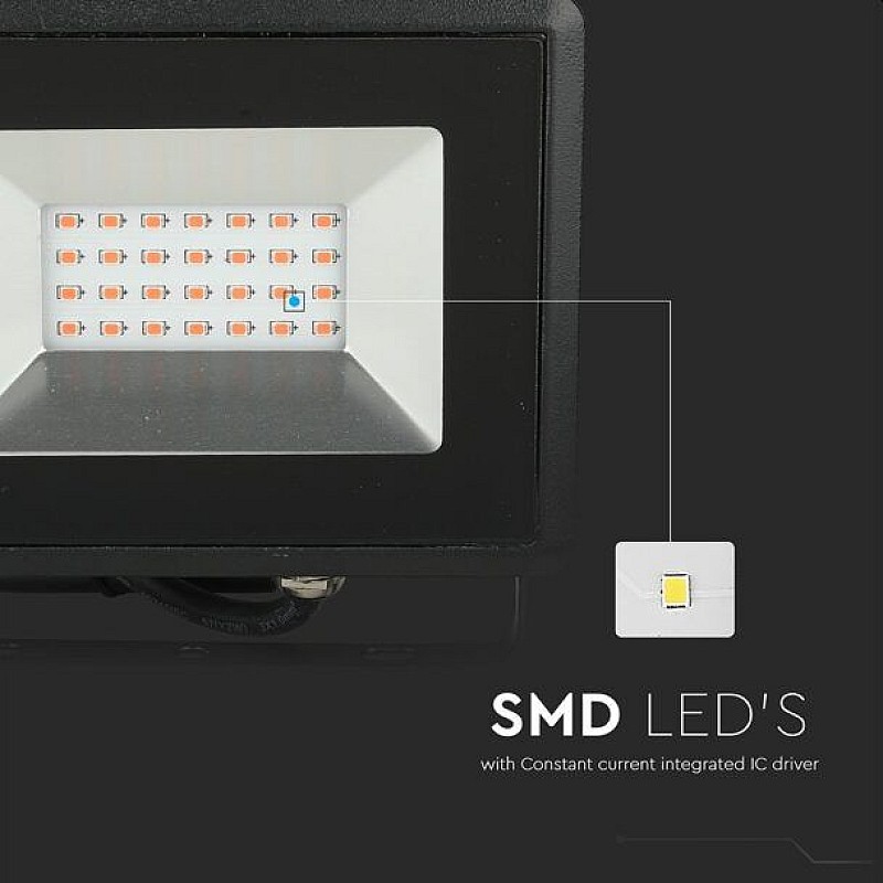 Προβολέας LED SMD SERIES 20W Κόκκινο Μαύρο σώμα VT-4021 V-TAC 5992