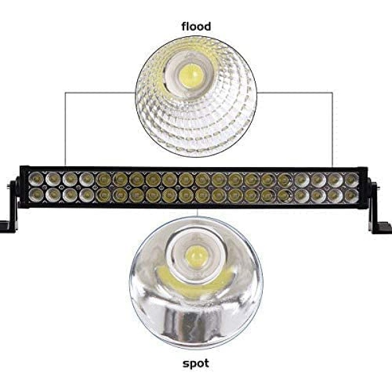 Προβολέας LED-Μπάρα 120W 9-50V για βάρκες τρακτέρ φορτηγά αυτοκίνητα Ψυχρό λευκό 6000K C120WS ΟΕΜ