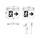 Φωτιστικό Ασφαλείας LED EXIT-10 LEFT 2W Ψυχρό Λευκό 100Lumens IP620 3.7V 500mAh 14500 LI-ION 5020150 VITO