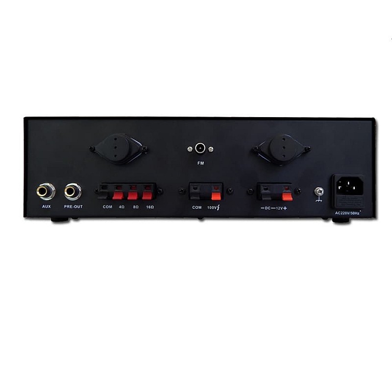 Audien SM-1204Β Ολοκληρωμένος Μικροφωνικός Ενισχυτής 55W/100V και Συνδέσεις USB/FM
