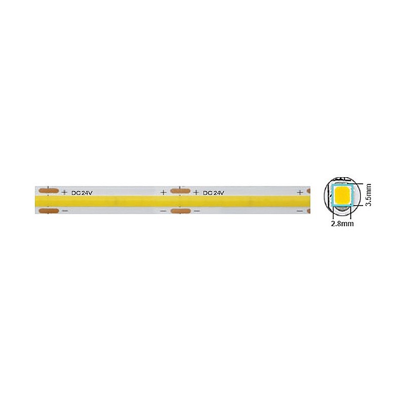 Ταινία led ισχύος 12W/m 320led/m COB IP20 Ψυχρό Λευκό 6000Κ STRIPLED-PLUS 5 μέτρα 5540610 VITO