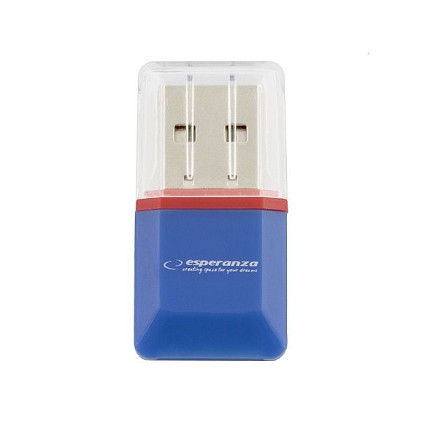 Card reader Micro SD  USB 2.0 mini Μπλε EA134B Esperanza