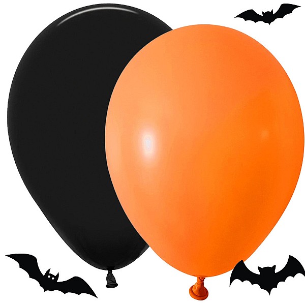 Αποκριάτικα Μπαλόνια-Halloween σετ πορτοκαλί-μαύρα 20 τεμαχίων 26059 OEM