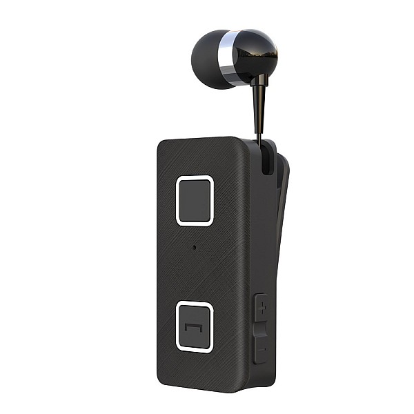 XO - BE31 Bluetooth Μονό Ακουστικό με Καλώδιο που μαζεύει Μαύρο V5.0