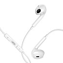 XO - EP74 Earbuds Headset Type C Ακουστικά Handsfree Λευκό χρώμα