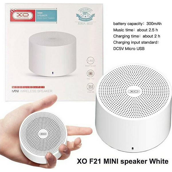 XO - F21 Φορητό Ηχείο Bluetooth 3W Mini Λευκό