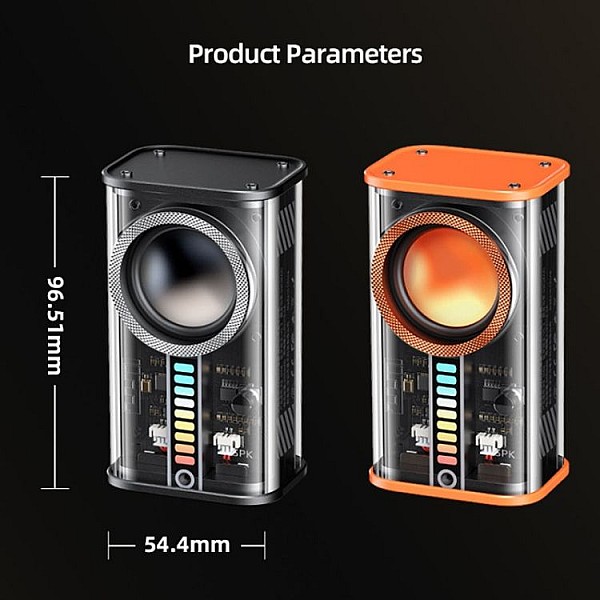 Remax Mini Φορητό Ηχείο Bluetooth 5W Extra Bass Πορτοκαλί RB-M68