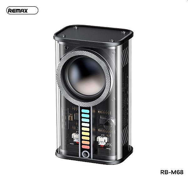 Remax Mini Φορητό Ηχείο Bluetooth 5W Extra Bass Γκρί RB-M68