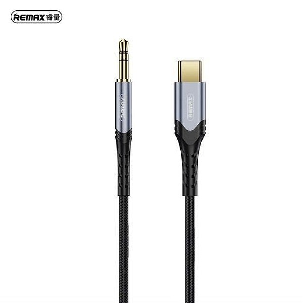 Remax RC-C015A Braided USB 2.0 Cable Type-C male σε 3.5mm male Γκρι 1m