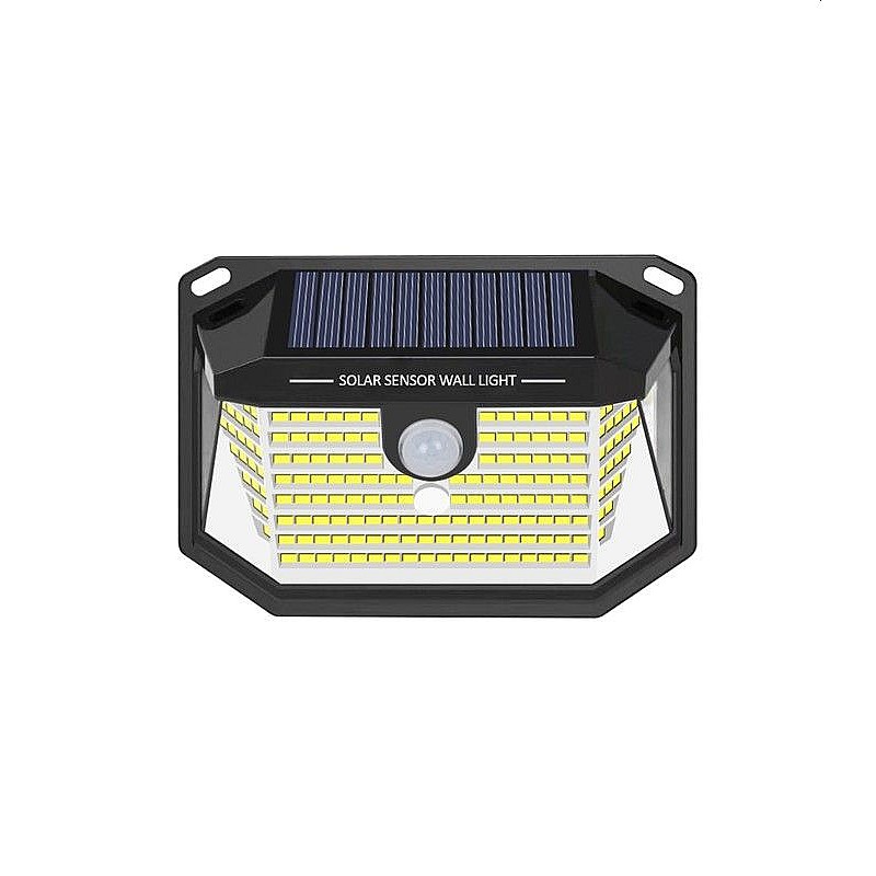Ηλιακό φωτιστικό LED 1W εξωτερικού χώρου Επιτοίχo με Αισθητήρα Κίνησης Mαύρο SOLIGHT 3210170 VITO