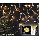 Χριστουγεννιάτικα λαμπάκια LED Βροχή Icicle 160Led (3x0,6m) με μετασχηματιστή Θερμό λευκό IP44 NATALE-1 VITO 5620220