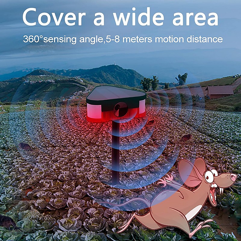 Ηλιακός απωθητής ζώων με υπέρυθρα και συναγερμό Solar Infrared sensor alarm SR2067 OEM