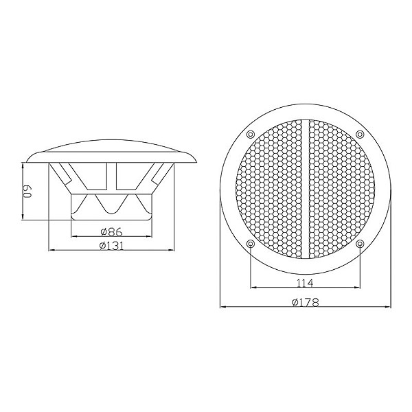 Ηχείο οροφής Marine 165MM 80W / 8OHM WS-180  30-713 BLOW