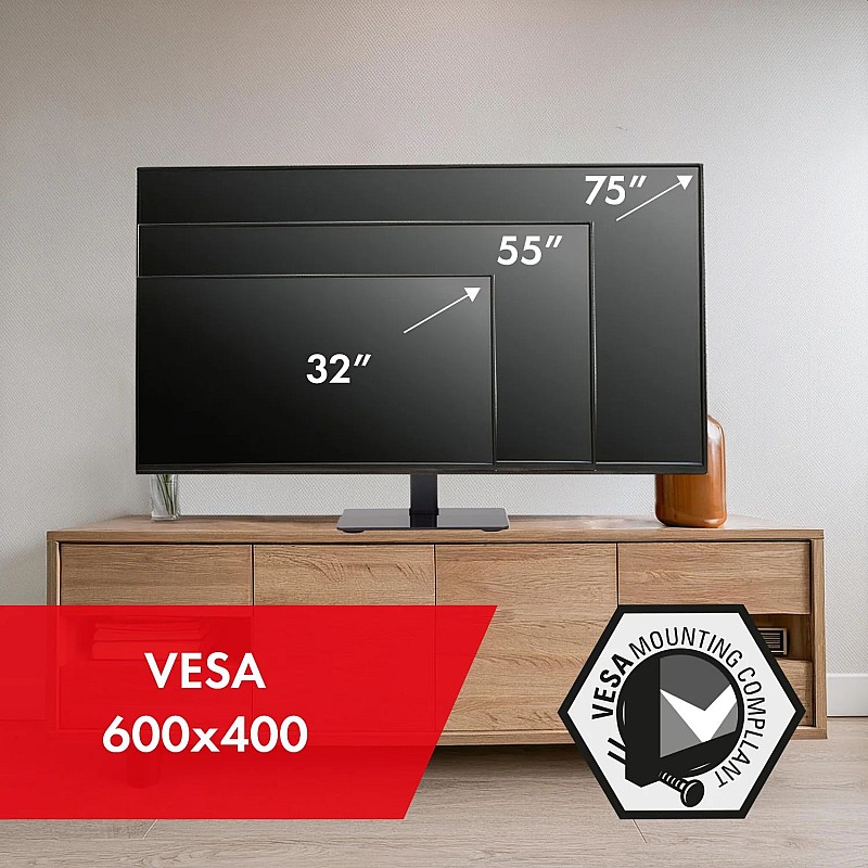 Βάση TV LED/LCD 32“-75” Επιτραπέζια με ορθοστάτη Ρυθμιζόμενη MC-386 Maclean cen-86212