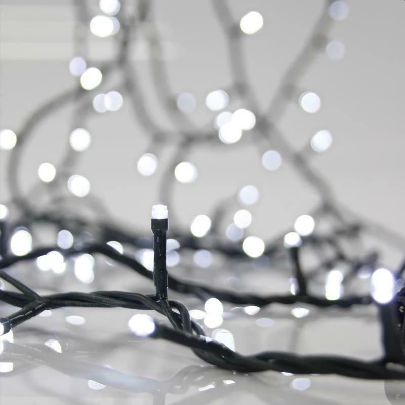 Χριστουγεννιάτικα λαμπάκια LED 100LED 10m Μπαταρίας Ψυχρό λευκό με κοντρόλ 8 λειτουργιών 10-100LCW OEM