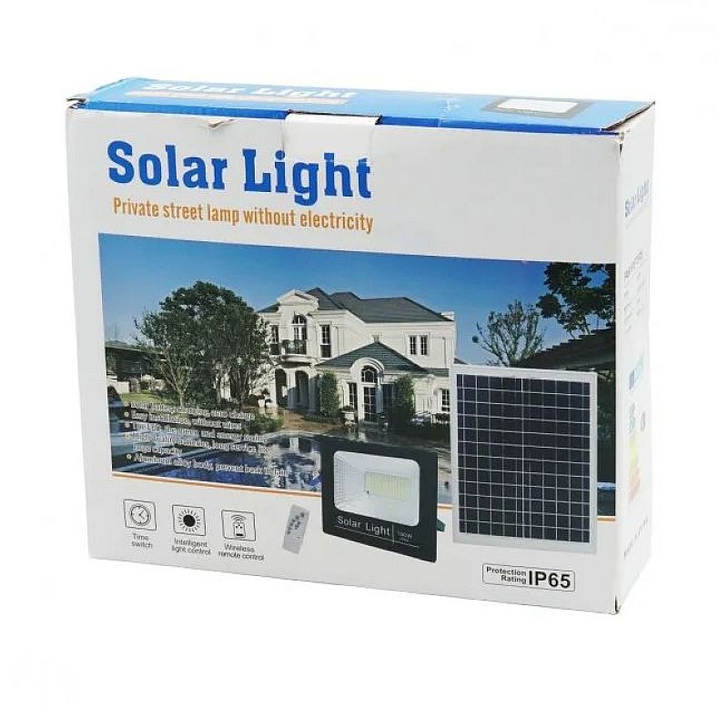 Ηλιακός Προβολέας LED 200W Ψυχρό λευκό 6400Κ Μαύρος JD-88200 ΟΕΜ