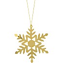 Χριστουγεννιάτικο Στολίδι  Μεταλλικό Χρυσό σε 3 διαφορετικά σχέδια 12cm CAA751700 H&S