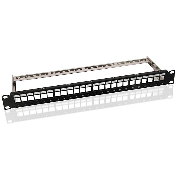 GOOBAY Keystone patch panel 95743 19"/1U 24 θυρών σε μαύρο χρώμα 