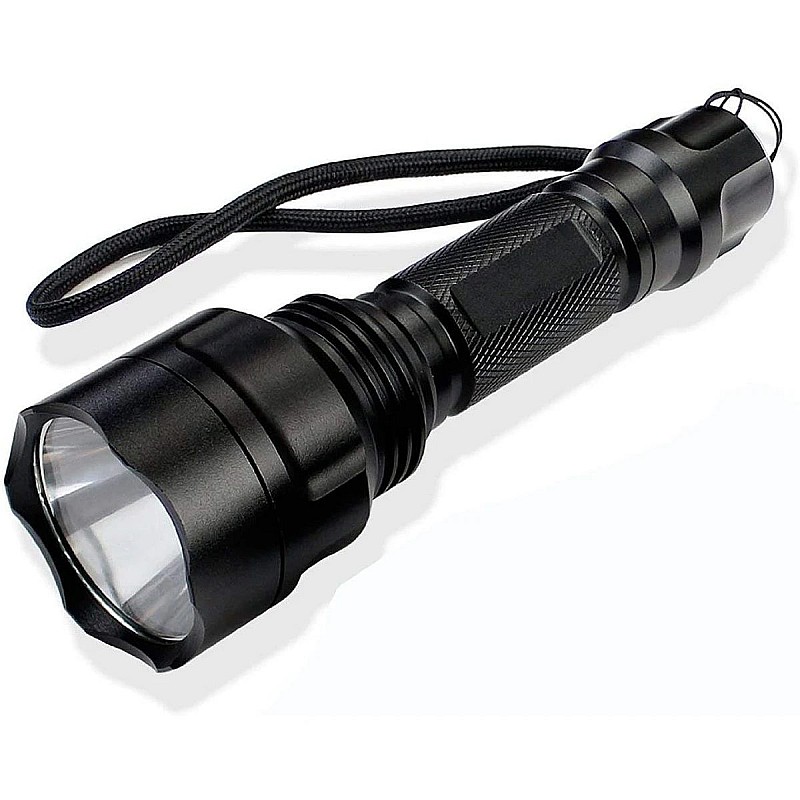 Φακός αλουμινίου LED CREE  Flashlight 10watt 500 Lumens επαναφορτιζόμενος C8 OEM